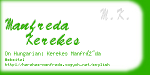 manfreda kerekes business card